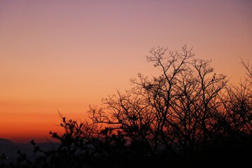 sunset in the mountains