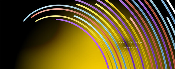 Abstract colorful lines vector background. Internet, big data and technology connections concept, abstract template