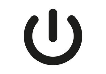 Botón de encender  o apagar en icono sobre fondo blanco © Gabrieuskal