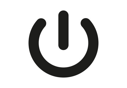Bot&oacute;n de encender  o apagar en icono sobre fondo blanco