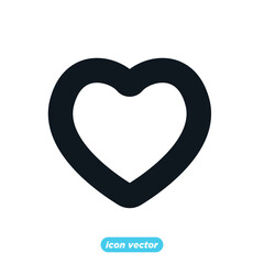 heart love icon template color editable. Valentine hearth symbol vector illustration for graphic and web design.