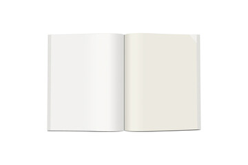 blank book isolated on white background