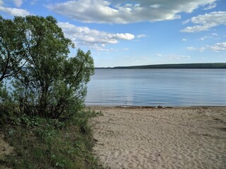 By the lake near the trees