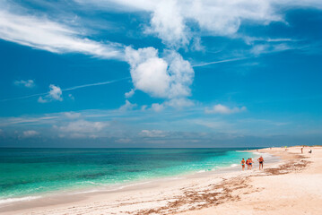 Obraz premium Splendida spiaggia di Maimoni, nel comune di Cabras, in Sardegna, Italia