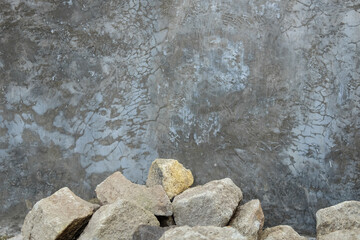 White stone against the wall background