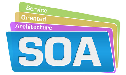 SOA - Service Oriented Architecture Colorful Squares Stack 