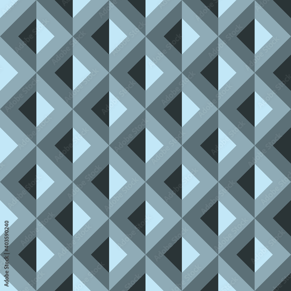 Poster blue grey geometric seamless repeat pattern background pattern.