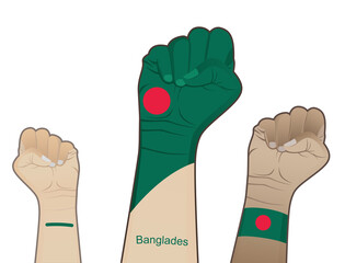 A fiery spirit of struggle, defending the good name of the nation by drawing the Bangladesh state flag on your hands