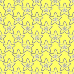 Seamless vector pattern in grey and yellow colors.