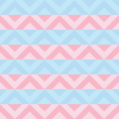 Pastel blue and pink vintage geometric pattern vector.