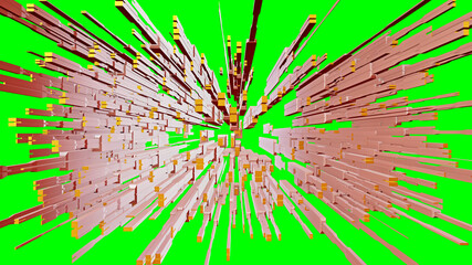 Abstraktes 3D Rendering, Hintergrundgrafik, Atomkern ~ Kernfusion ...
