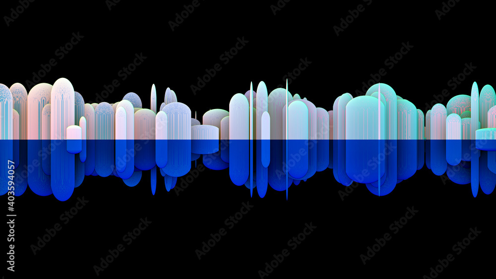 Aufkleber abstraktes 3d rendering, hintergrundgrafik, atomkern ~ kernfusion ...