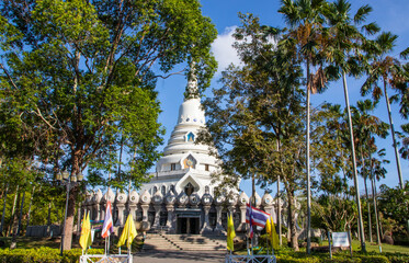 Naklejka premium Wat Yannasangwararam Woramahawihan is a Buddhist temple in Chonburi Province near Pattaya Thailand Asia
