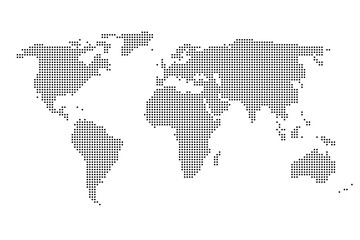 World map vector illustration of earth, asia, australia, africa, europe, america.
