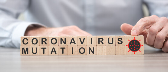 Concept of coronavirus mutation