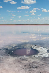 Salt lake Kobeituz in Kazakhstan