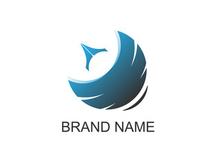 The logo is a bird in flight with a pen beak