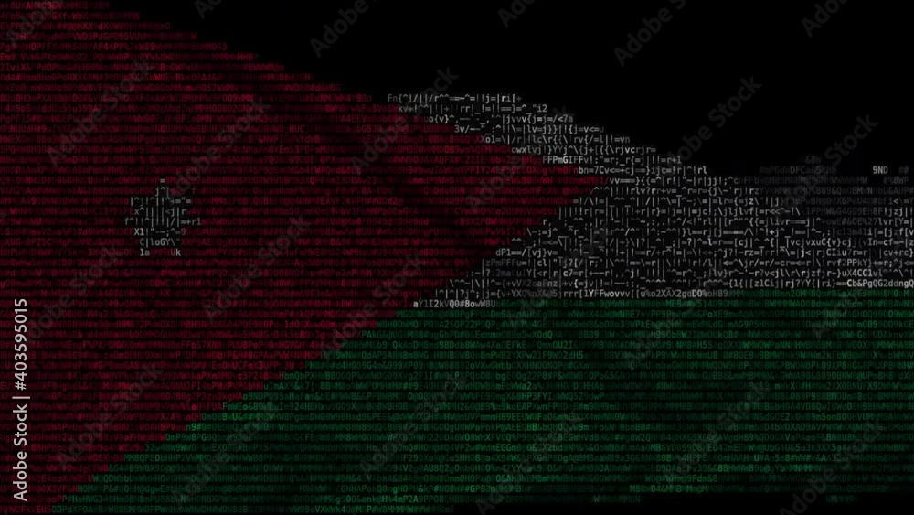 Aufkleber moving digital flag of jordan on the display. looping animation