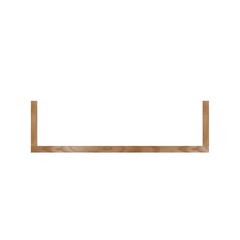 wooden bookshelf without books isolate illustration