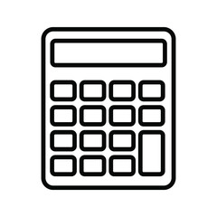 Calculator icon vector. Savings, finances sign isolated on white, economy concept. vector illustration