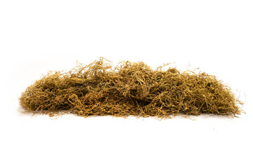 Dried tobacco isolated on white background