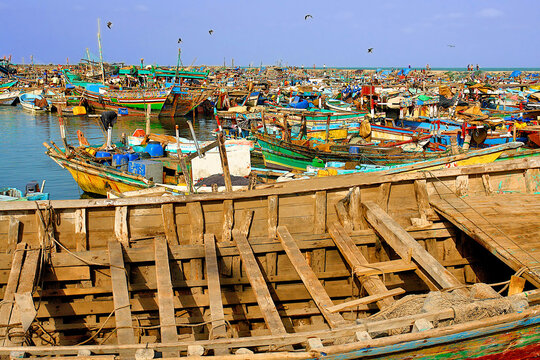 Al-Hudaydah  fishing port in Jemen on the Red Sea