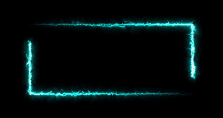 Colorful rectangle light blue motion blaze abstract effect in black background