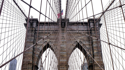Fototapeta premium New York - May: View of Brooklyn Bridge