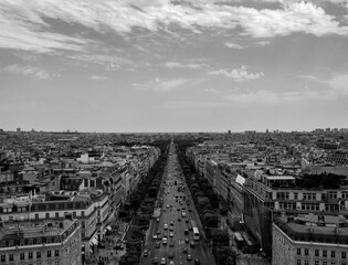 Champs Elysees high angle view