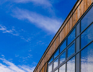 modern building with blue sky