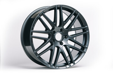 Obraz premium Car metal disc rim isolated on white background