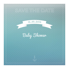 Save the date baby shower card