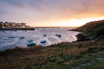 The harbor of Le Conquet in its estuary