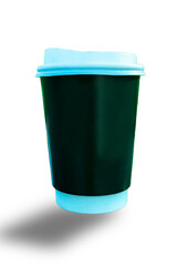 green paper cup