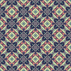 Geometric seamless pattern, ornament, abstract colorful background, vector texture.