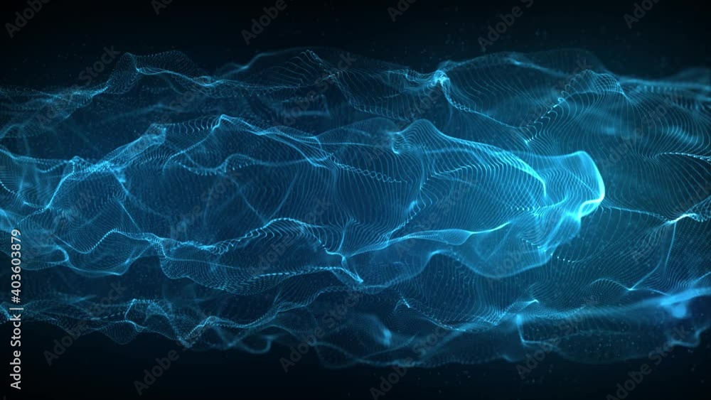 Poster abstract beautiful organic patterns waving background loop/ 4k animation of an abstract fractal orga