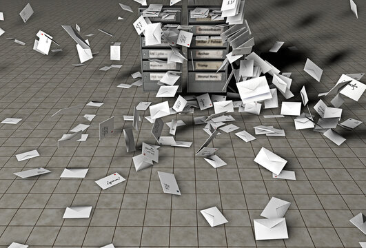 Ein Briefkasten, der vor Spam-Mails &uuml;berquillt