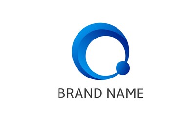 Abstract blue circle modern professional company logo © badutsirkus