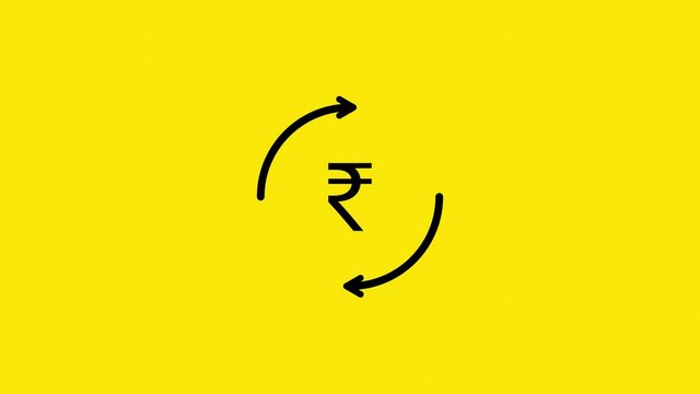 Indian Rupee currency circulation with alpha channel (Transparent background)