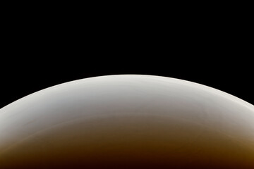 Half of a soap bubble, an abstract semicircle background. The model of the cosmos or the planets