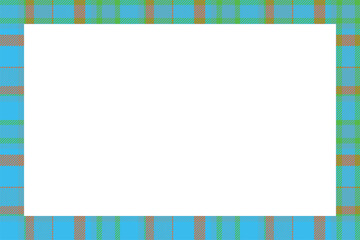 Vintage frame vector. Scottish border pattern retro style. Tartan plaid ornament.
