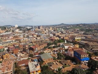 Fototapeta na wymiar Kampala Uganda from the Central Mosque. Pakistani traveler in Africa. Taken from my own phone.