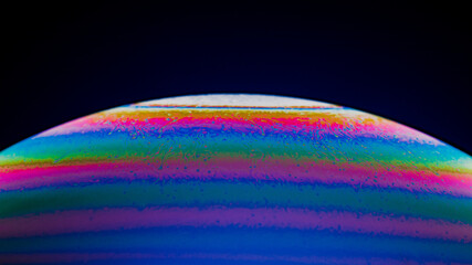 Half of a soap bubble, an abstract semicircle background. The model of the cosmos or the planets