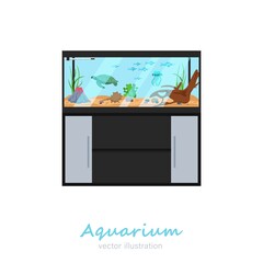 Beautiful rectangular fish tank image