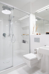 Simple bathroom with shower