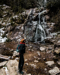 hiking in the mountains