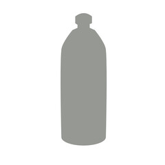 Grey bottle canister simple flat vector graphic illustration icon isolated  