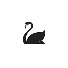 Stork icon simple black illustration design template vector