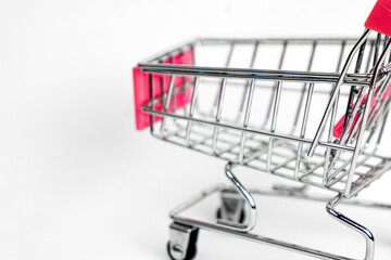 Shopping cart isolated on white background. Business concept.