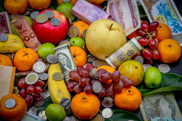 Money rains on fruits and vegetables